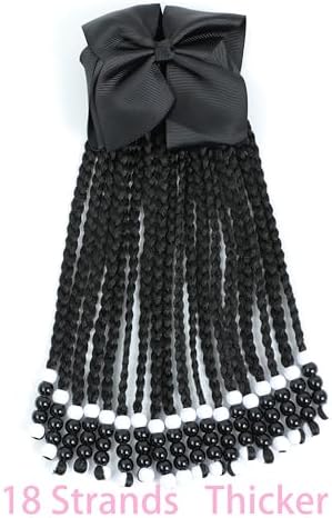 Kid Ponytail With Beads Braid Detachable Protective Hairstyle For Girls - Image 2