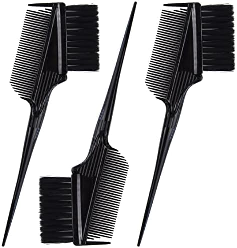 Emperor Hair Dye Brushes - 3 Angled Tint Brushes w Combs for Hair Coloring by SalonSupplyCo