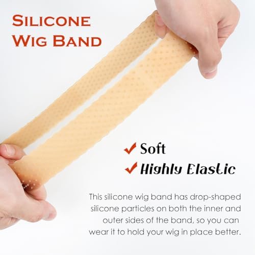 Silicone Wig Grip Band for Women - 2 Pcs Wig Caps, Secure Hold for Lace Front, Fits 20-24 inch Head Circumference, Ideal for Hair Styling, Hair Accessory for Women (Brown) - Image 3