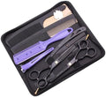 5.5" Professional Hair Cutting & Thinning Shears Set with Straight Razor by AQIABI