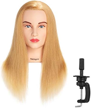 Hairingrid Mannequin Head 20"-22" 100% Human Hair Training Manikin Head by Hairingrid