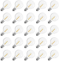 Meconard 25 Pack G40 LED Outdoor String Light Replacement Bulbs, Warm White by Meconard