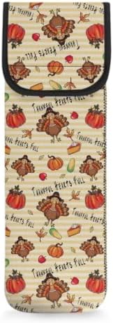 Thanksgiving Turkey Curling Iron Holder Heat Resistant Neoprene Curling Iron Cover Bag with Pocket Curling Iron Organizers and Storage for Hair Straightener, Curling Iron, Flat Iron and Hot Hair Tools by Flashideas