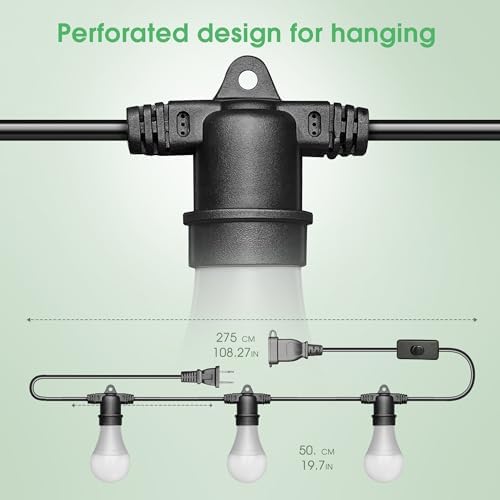 Hanging Grow Light, 3 Grow Light Bulbs with 8.86ft Power Cord - Image 5