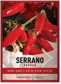 Gardeners Basics Serrano Pepper Seeds for Planting Heirloom Non-GMO Ancho Peppers Plant Seeds for Home Garden Vegetables Makes a Great Gift for Gardening by GardenersBasics