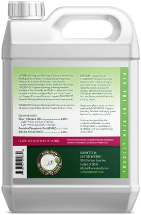 Organic Growing Fertilizer 1 Gal, CDFA Organic Registered. Plant Care Fertilizer for Vegetable Gardens Like Tomato, Cucumber, Squash, Beans and All Other Plants - Image 2