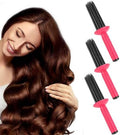 Curly Hair Styler Tool, Hair Curler, 17 Comb Teeth, Anti-Slip Curling Wand Hairstyling Comb for Women Gilrs (3PC) by Unknown