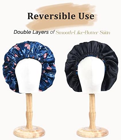 YANIBEST Adjustable Satin Bonnet to Reduce Frizz, Silk Feeling Hair Wrap - Image 3