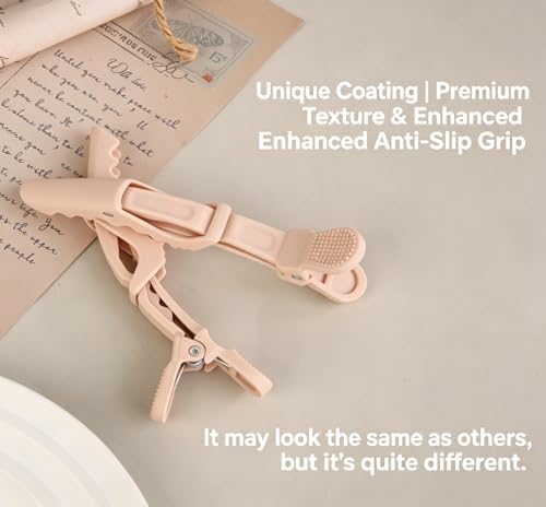 HH&LL Matte Hair Clips with Unique Anti-Slip Coating, Professional Non-Slip Alligator Hair Sectioning Clips, 10 Count for Styling, Secure Hold for Thick, Thin, Curly & Wet Hair - Image 5