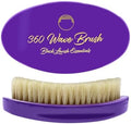 360 Wave Brush, Build Deeper Waves, Soft & Hard Boar Bristle Curved Brushes BLACK LAVISH ESSENTIALS Gold Bristle (Soft Brush, Purple) by BlackLavishEssentials