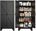 Yizosh Metal Pantry Storage Cabinet Kitchen Cabinet Cupboard 61" H Black by Yizosh