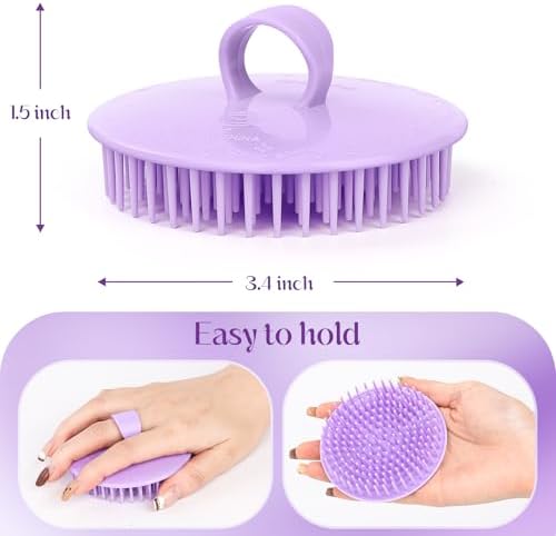 4PCS Hair Scalp Scrubber Massager Brush Head Exfoliator Shower Shampoo Comb - Image 2