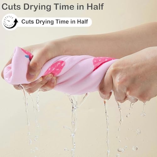 Microfiber Hair Towel Wrap for Kids Girls, Quick Dry Towel, 2 Pack - Image 2