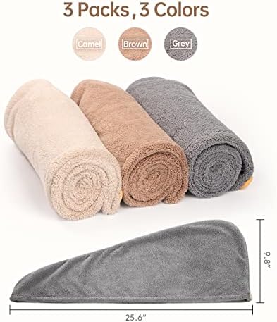 YFONG 3 Pack Microfiber Hair Towels Wrap for Women, Super Absorbent Drying - Image 5