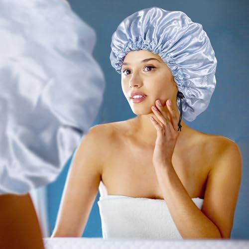 Edoneery Satin Bonnet for Sleeping Women, Double Layer Adjustable Sleep Cap - Image 5