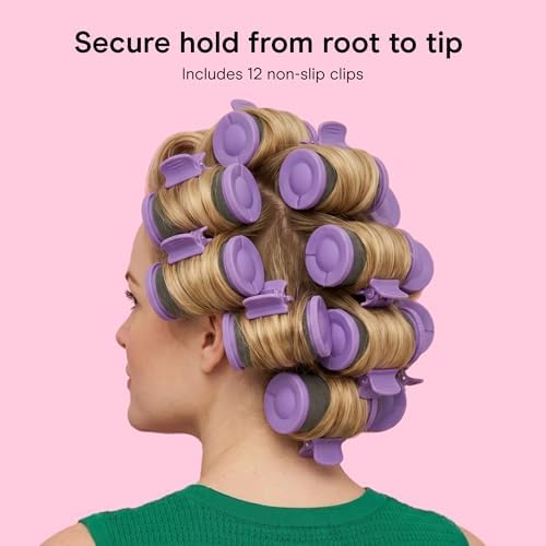 Conair Ceramic Hot Rollers, 1 3/4" & 1 1/2" Rollers, Lavender, 12 Count - Image 5