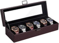 ProCase 6 Slots Watch Case Box for Men -Espresso Black by ProCase