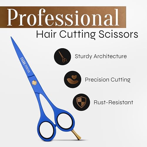 Facón Hair Cutting Scissors - Professional Hair Scissors 6.5 Inch Razor Edge Barber Shears Salon Hair Cutting Shears - Japanese Stainless Steel - Precision Cutting Premium Shears for Men, Women & Kids - Image 2