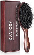Hair Brush, Boar Bristles Hair Brush for Women Men Kids, Boar & Nylon Bristle Brushes for Smoothing Massaging Scalp Detangling Wet/Dry Hair, Reduce Frizz Dry Restore Natural Shine by RAVEGO