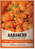 Gardeners Basics, Orange Habanero Pepper Seeds for Planting Heirloom Non-GMO Hot Habanero Peppers Plant Seeds for Home Garden Vegetables Makes a Great Gift for Gardeners by GardenersBasics