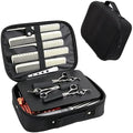 Barber Bag Hard Shell Barber Case, Clipper Case for Barbers with Shoulder Strap, Barber Travel Case Organizer for Clippers & Supplies, Hair Tool Bag Barber Accessories Storage, Black by Drsendesi