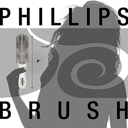 Phillips Brush Light Touch 6 Hair Brush, Full + Petite Combo, Ivory White - Image 2
