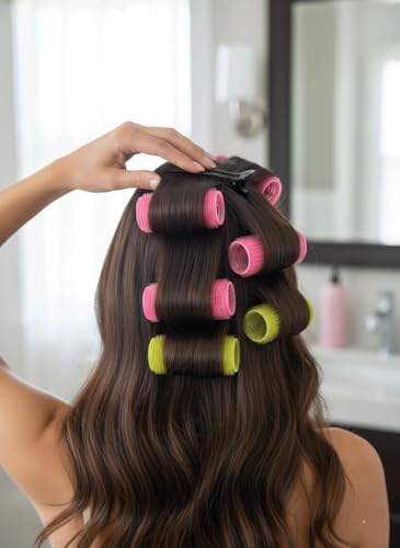 6-Pack Self-Grip Hair Rollers, 3.0cm -3.2cm (1"-1.2") Curlers for Volume, Random Color - Image 4