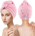 MaopaoBeauty Microfiber Hair Towel - Waffle Drying Hair Wrap (2 Packs, 10.6x27.5inch, Pink) by BESTCHOICEFORYOU%EF%BC%81