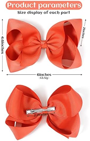 30PCS Big 6 Inch Hair Bows for Girls Grosgrain Ribbon Toddler Hair Accessories with Alligator Clips for Toddlers Baby Girls Kids Teens - Image 2