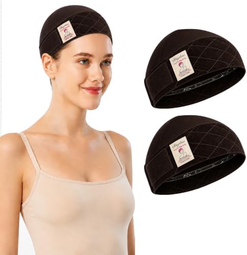 Shiyalan Non Slip Wig Grip Band for Women, 2-in-1 Wide Velvet Wig Cap with Inside Silicone Strips, 2 PCS by Shiyalan