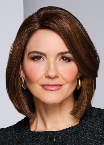 Raquel Welch Longing For London Luxurious Mid-Length Bob Cut Wig, Black Label Human Hair Collection by Hairuwear, Average Cap, RH25/27SS Shaded Butterscotch - Image 6