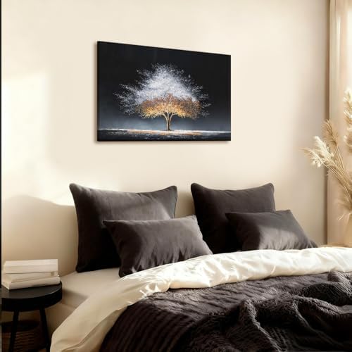 EEYNAQQ Burning Tree of Life Canvas Wall Art 16x24 Inches Ready to Hang - Image 6