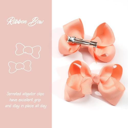 CÉLLOT 40Pcs 3 inch Hair Bows for Girls Grosgrain Ribbon Toddler Back to School Hair Accessories with Alligator Clips for Baby Girls Kids - Image 3