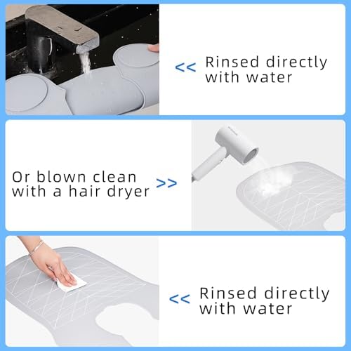 Professional Hair Cutting Cape with Geometric Grid Pattern, Longer Silicone Waterproof Cutting Mat,Neck Guide - Image 5