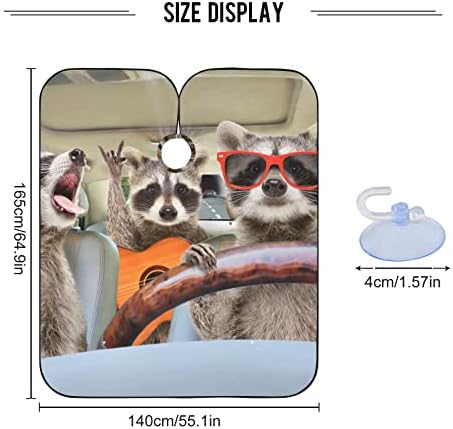 Kigai Funny Raccoon Watercolor Paint Waterproof Barber Cape for Men Adjustable Neck Size Haircut Cape Salon Cape for Hair Treatment - Cutting/Coloring/Perming - Image 3