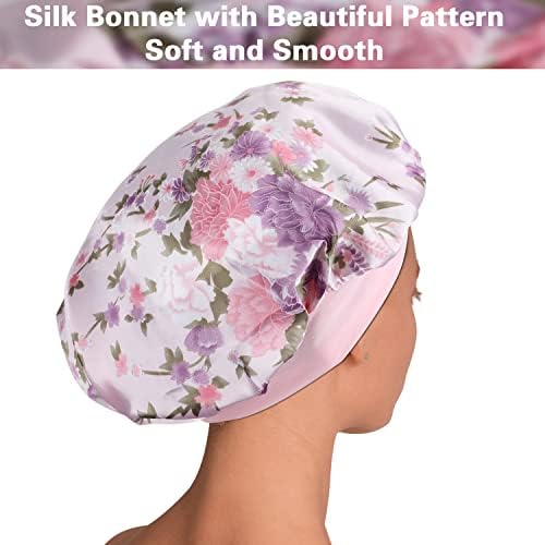 ROYBENS 4PCS Bonnets for Women for Curly Hair, Satin Bonnet for Sleeping - Image 3