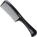 Kent SPC83 Black Salon-Style Barber Comb and Dressing Cutting Detangler with Wide Teeth - Professional Barber Wide Tooth Comb for Styling for Medium and Thick. Ergonomic Grip for Daily Use. by KENT