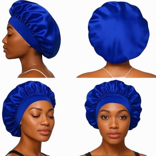 Satin Bonnet – Sleep Bonnet for Women and Men Curly Hair, Braids, and Natural Hairstyles (1pck) - Image 6