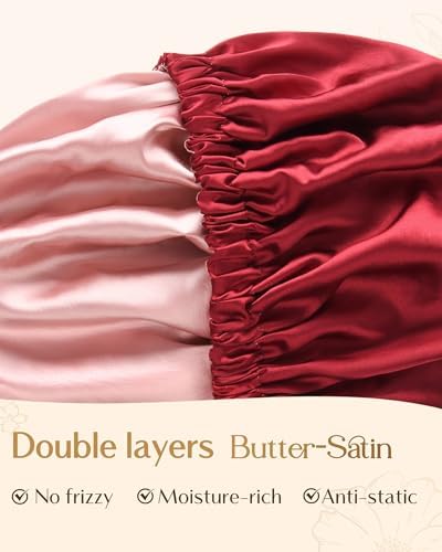 YANIBEST Adjustable Satin Bonnet to Reduce Frizz, Silk Feeling Hair Wrap - Image 4