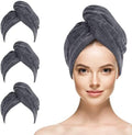 SINLAND Hair Drying Cap Hair Towel for Women 3 Pack Grey by SINLAND