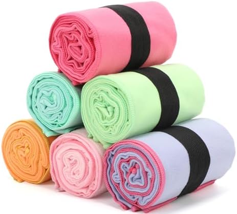 6 Pack Microfiber Gym Towel Quick Dry Lightweight Workout Gear for Men Women Sports Exercise Fitness Tennis Running Riding Hiking Camping Yoga Sweat Towels(6 Pack(Light)) by Unknown