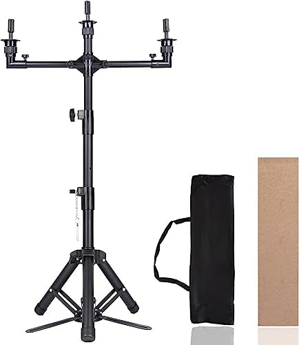AliLeader 50 Inch 3 Arms Wig Stand Tripod (Mannequin Head Not Included) by AliLeader