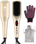 Hair Straightener Brush, MiroPure Ionic Hair Straightener Comb with 16 Temp, Auto-Off & Anti-Scald & Effective Hair Care, MCH Heating Hair Straightening Brush for Women by MiroPure
