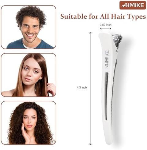 AIMIKE Hair Clips for Styling Sectioning, Barbers & Home Hair Cutting Clips - Image 2
