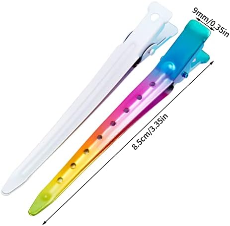 Bantoye 24 Packs Duck Bill Clips 3.35 Inch Metal Alligator Clip, Rainbow - Image 2