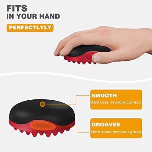 WTTORDE Silicone Curly Hair Brush, Twist Wave Tool with Big and Small Holes for Afro Curls, Two-Sided Use for Men, Women, Boys, and Girls, Red, 1 Pcs - Image 4