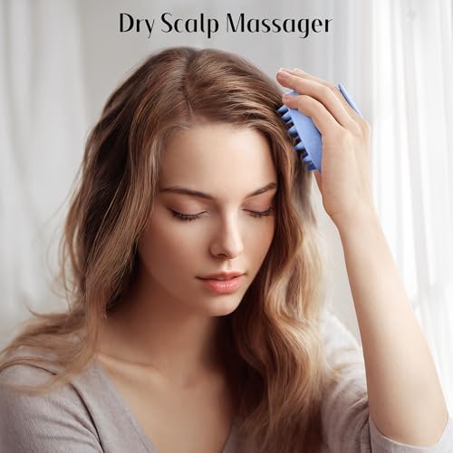 HEETA Wheat Straw Scalp Scrubber Shampoo Brush Massage Tool for Hair Growth - Image 3