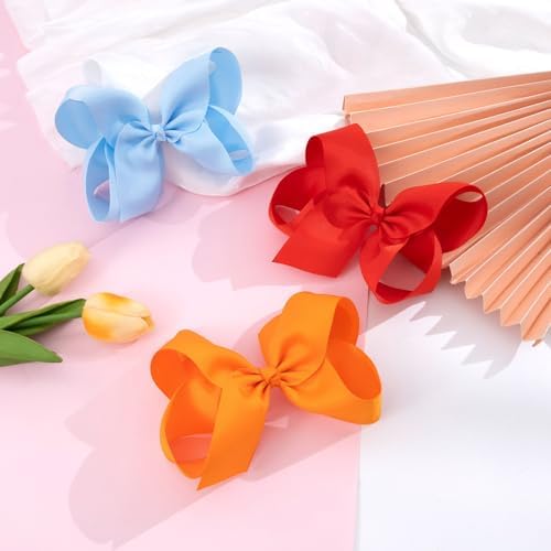 Oaoleer 40 Colors 4.5" Hair Bow Clips for Girls Tolddler Hair Accessories - Image 6