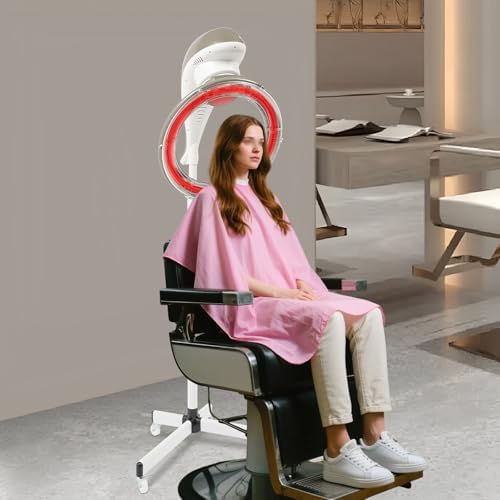 950W Salon Hair Dryer, 360° Rotating Professional Infrared Hair Color Processor with Perm Styling Hair Processor Adjustable Height & Timer for barbershops, Beauty & Salons (Grey) - Image 2