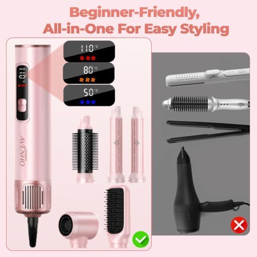 5 in 1 air Styler, Blow Dryer Brush Set with Auto-Wrap Curler - Image 6